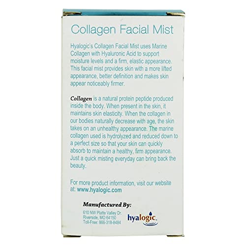 Hyalogic SPA Collagen Face Mist with Hyaluronic Acid - Hydrating & Firming Spray for Radiant Skin, 2 Fl oz