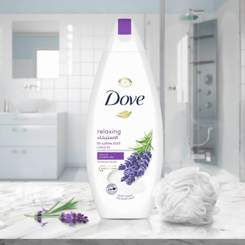 Dove Relaxing Body Wash: Lavender & Rosemary with Â¼ Moisturizing Cream (500ml)
