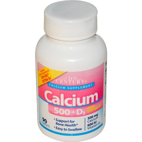 21st Century Calcium 500 + D3 Plus Extra - 90 Tablets | Bone & Joint Support