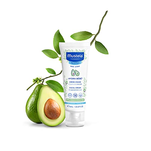 Mustela Hydra Bebe Face Cream - Daily Baby Moisturizer with Natural Avocado (Pack of 2) - 40ml Each