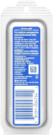 Band-Aid - Flexible Fabric Adhesive Bandages for Wound Care and First Aid, All One Size