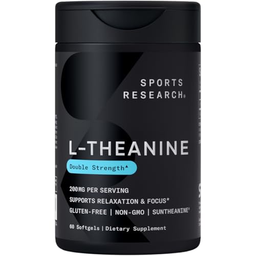 Sports Research L-Theanine 200mg, 60 Softgels