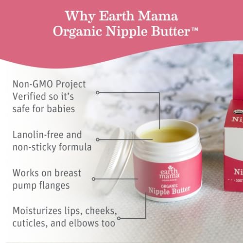 Earth Mama Organic Nipple Butter Breastfeeding Cream - Lanolin-Free, 2 fl oz