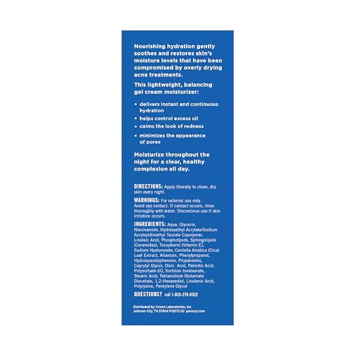 PanOxyl PM Balancing Repair Moisturizer with Niacinamide, Ceramides and Cica - 3 oz