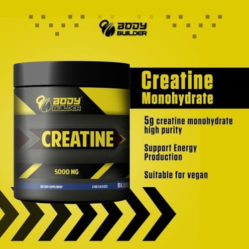 Body Builder Creatine Monohydrate - 300g Unflavored for Muscle Growth & Strength