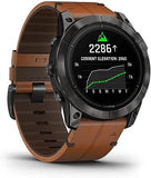 Garmin Epix Pro (Gen 2) Sapphire Edition Smartwatch - 51mm, Carbon Gray DLC Titanium with Chestnut Leather and Graphite Silicone Bands