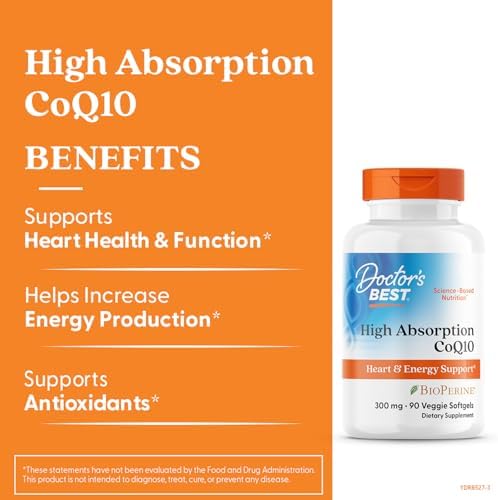 Doctor's Best, High Absorption CoQ10, 60 Veggie Softgel