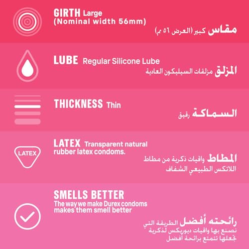 Durex Thin Feel Lubricated Condoms - 12 Pack for Sensitive Comfort