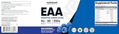 Nutricost EAA Powder - Blue Raspberry - 30 Servings - Essential Amino Acids