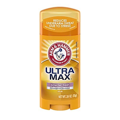 ARM & HAMMER Ultramax Deodorant & Antiperspirant - Powder Fresh - 2.60 oz (Pack of 8)