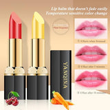 Hydrating Magic Color Changing Lipstick Set - Labiales with Argan Oil and Vitamin E (Red cherry)