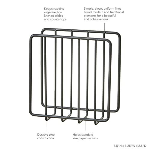 Spectrum Diversified Yumi Modern Metal Napkin Holder - Black