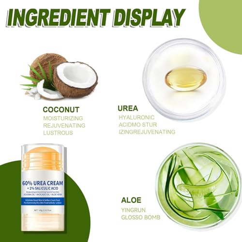 Hydrating Urea Foot & Hand Cream with 60% Urea & 2% Salicylic Acid
