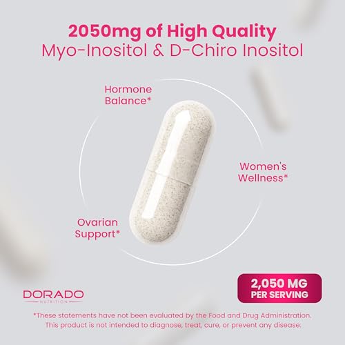 DORADO NUTRITION Myo-Inositol 1 for Women's Hormone Balance & Ovarian Health - Vegan, Third-Party Tested, Made in USA
