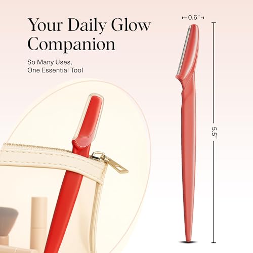 Kitsch Dermaplaning Tool - 12-Piece Face Razor & Eyebrow Shaver for Women