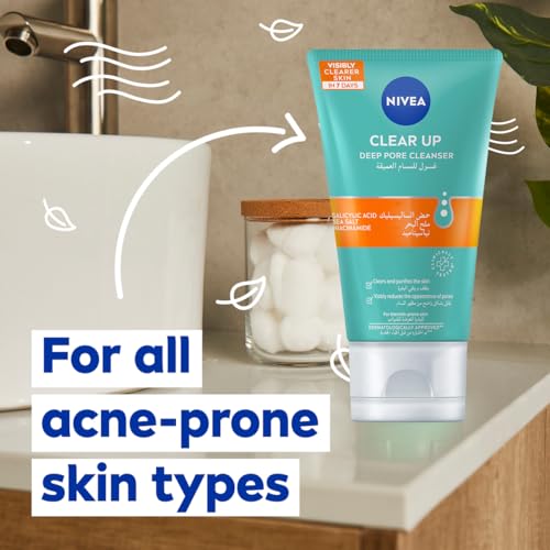 NIVEA Deep Pore Cleanser with Sea Salt, Salicylic Acid & Niacinamide - 150ml
