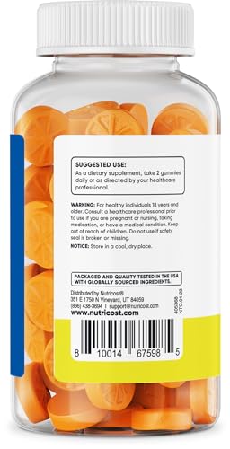 Nutricost Turmeric Gummies - 120 Gummies with 95% Curcuminoids, Ginger & Black Pepper Extract for Joint Support