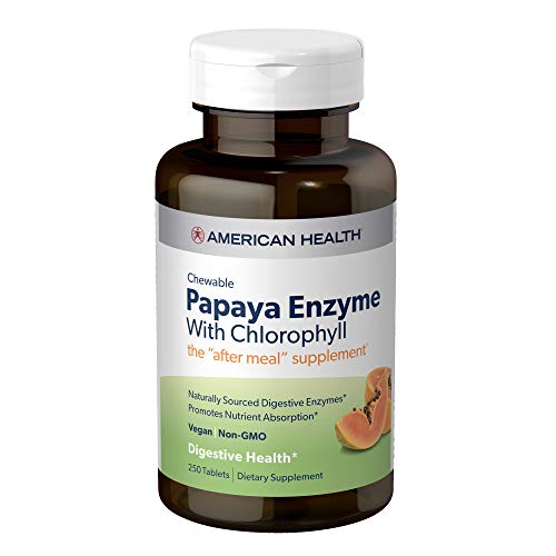 American Health Papaya Enzyme with Chlorophyll - 250 Chewable Tablets
