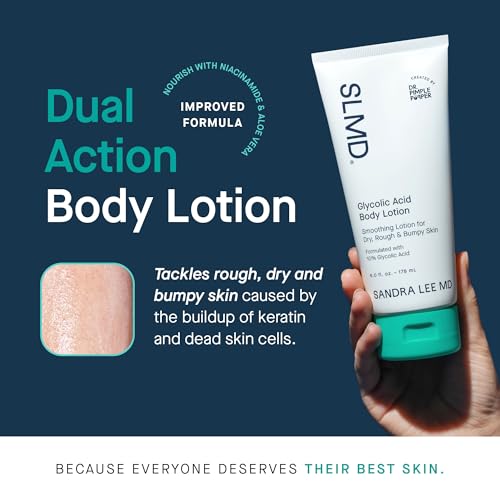 SLMD Body Lotion with Glycolic Acid - Exfoliating Lotion for Rough & Bumpy Skin