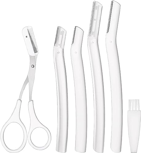 5Pcs Eyebrow Razor Set - Dermaplaning & Face Grooming Kit for Women
