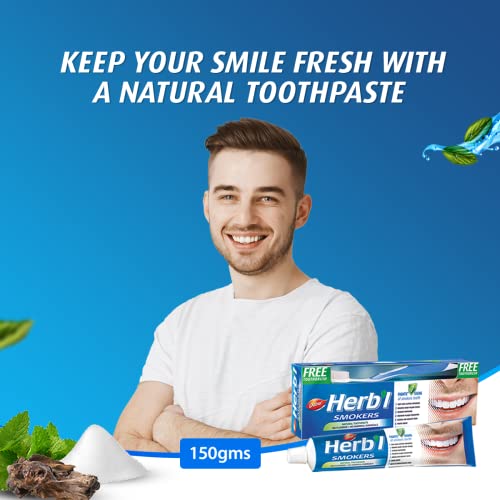 Dabur Herbal Smokers Natural Toothpaste with Salt, Mint & Blackberry - 150g