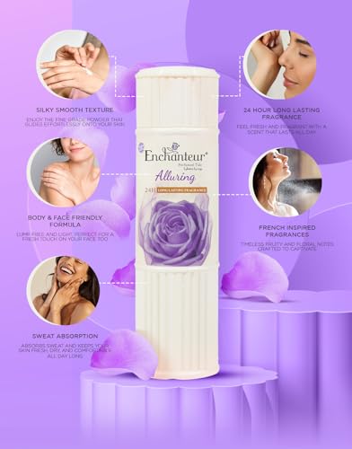 Enchanteur Alluring Perfumed Talc: Rose & Iris Scent