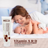 MEDca Vitamin A & D Diaper Rash Ointment 4oz - Lanolin & Petrolatum Formula