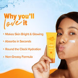 Aqualogica Glow+ Oil-Free Moisturizer with Papaya & Vitamin C | Lightweight Non-Sticky Hydrating Cream