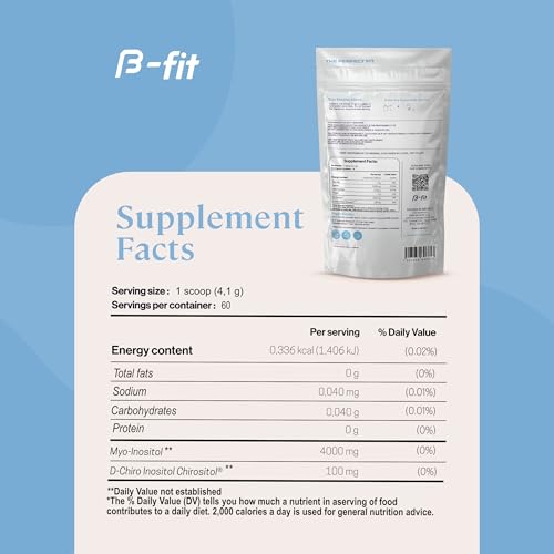 B-FIT B Just Inositol - Myo Inositol and D-Chiro Inositol Formula 40:1 - 30 Servings