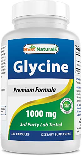 Best Naturals Glycine Supplement 1000mg, 180 Capsules