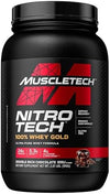 MuscleTech بروتين مصل النترو تك جولد - نكهة الشوكولاتة الداكنة المزدوجة - ٩١٠ جرام