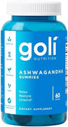 Goli Ashwagandha & Vit D Gummies KSM-66 Stress Relief Sleep Immunity 60 Ct