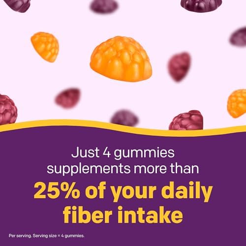 MiraFIBER Gummies, From The Gut Experts at MiraLAX, 8g of Daily Prebiotic Fiber with B Vitamins to Support Digestive Health and Metabolism, Fruit Flavored Fiber Gummies, 72 Count