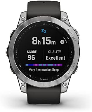 Garmin Fenix 7 Standard Edition Smartwatch - Silver with Graphite Band