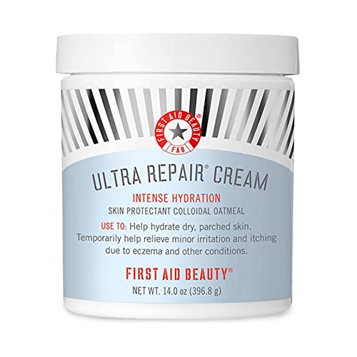 First Aid Beauty Ultra Repair Cream - Intense Hydration Colloidal Oatmeal, Miracle Skin Barrier Protection, 14 oz
