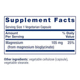 Life Extension Magnesium Glycinate for Heart, Bone & Nerve Health (90 Vegetarian Capsules)