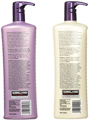 Kirkland Signature Professional Moisture Shampoo & Conditioner Bundle - 33.8 Oz Each