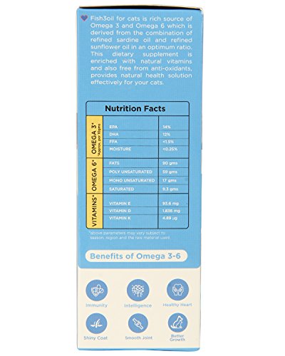 Fish 3Oil for Cats - Immunity & Shiny Coat Booster with Vitamins & Antioxidants
