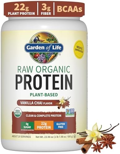 Garden of Life, RAW Organic Protein, Plant Based, Vanilla Chai, 1 lb 7.98 oz (680 g)