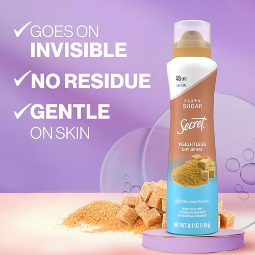 Women's 48 Hour Antiperspirant Deodorant - Long Lasting Sweat and Odor Protection, Gentle Formula, Brown Sugar Scent, 4.1 oz Pack of 3