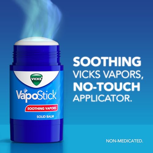 Vicks VapoStick Solid Balm - Soothing Non-Medicated Vapors, 1.25oz (2 Pack)