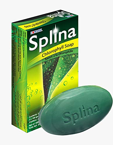 Edmark Splina Chlorophyll Soap – Natural Cleansing Bar (3x100g Pack)