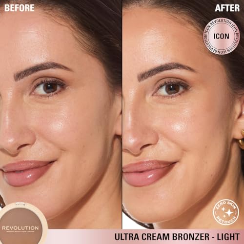 Revolution Beauty London Ultra Cream Bronzer - Light | 12g | Natural Glow