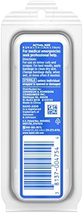 Band-Aid - Flexible Fabric Adhesive Bandages for Wound Care and First Aid, All One Size