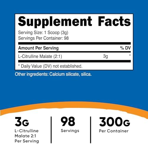 Nutricost L-Citrulline Malate 300g: Enhanced Performance & Recovery
