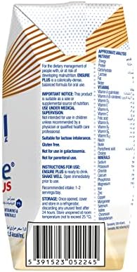 Ensure Plus Vanilla Liquid Milk - 18 x 200ml