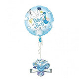 Amscan Baby Stork Pop-Up Foil Balloon Weight (Blue & Pink) | Gender Reveal Party