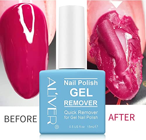 ALIVER No Foil Gel Nail Polish Remover - Quick Removal System