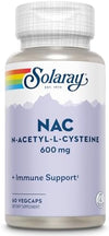Solaray NAC 600mg: 60 Vcaps for Antioxidant Support