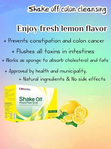 EDMARK Shake Off Phyto Fiber Drink - Lemon Flavour (Detox & Digestion)